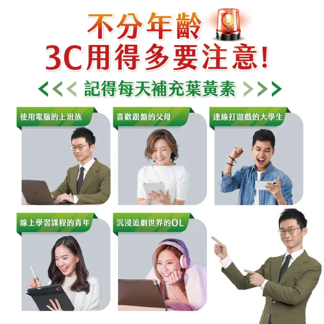 【CENTRUM 善存】游離型葉黃素軟膠囊20mg 6盒組(60粒/盒)