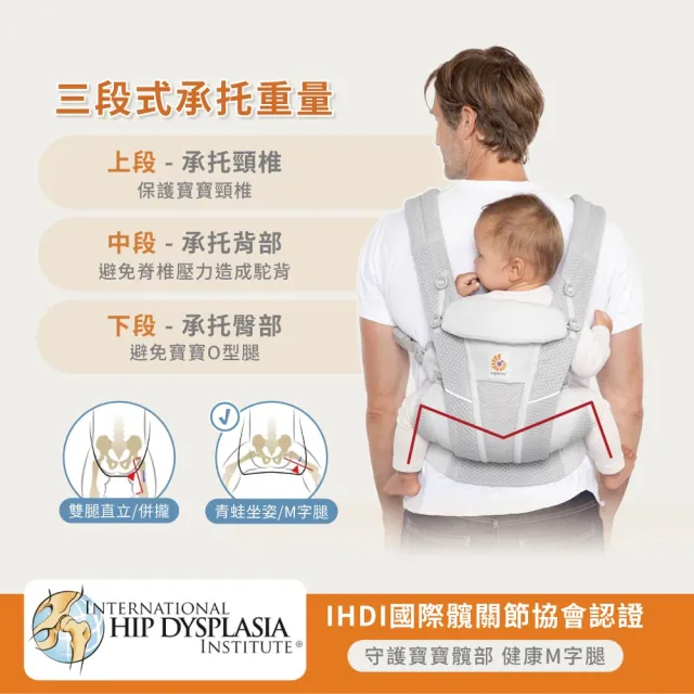 【Ergobaby】Omni Breeze 全階段型四式透氣嬰兒背帶(嬰兒背巾 新生兒揹帶 嬰兒背帶)