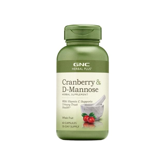 【GNC 健安喜】蔓越莓膠囊食品 60粒/瓶(蔓越莓濃縮粉/維生素C/D-甘露糖/原花青素/女性私密呵護)
