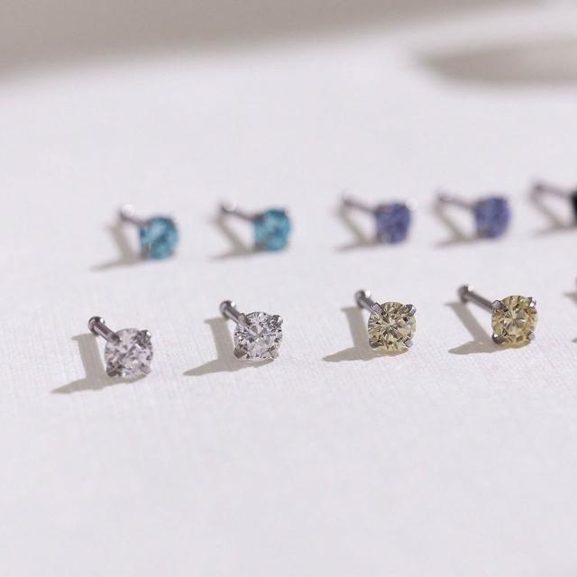 【vacanza】｜醫療鋼｜單鑽 純鋼飾品 純鋼養耳棒 (抗過敏 七夕禮物 生日禮物)