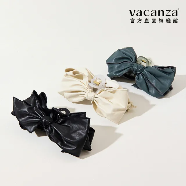 【vacanza】｜髮飾｜皮革蝴蝶結 髮夾 (髮飾 生日禮物 絕版品)