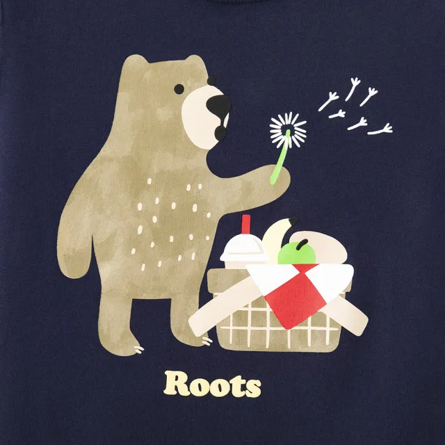 【Roots】Roots 大童-PICNIC 短袖上衣(靛青色)