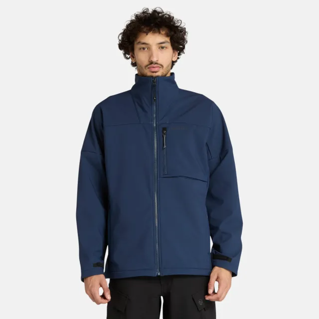 【Timberland】男款深藍色Motion軟殼外套(A6A3Y451)