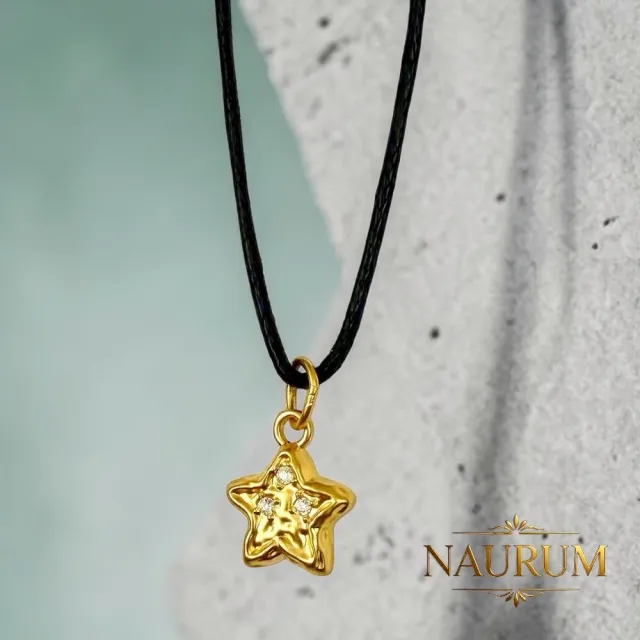 (NAURUM)黃金墜飾星空物語0.12錢附贈皮繩