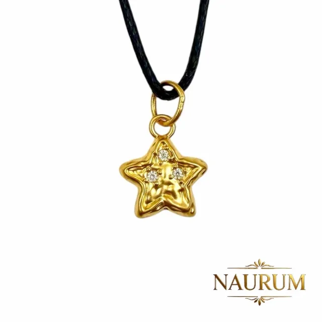 (NAURUM)黃金墜飾星空物語0.12錢附贈皮繩