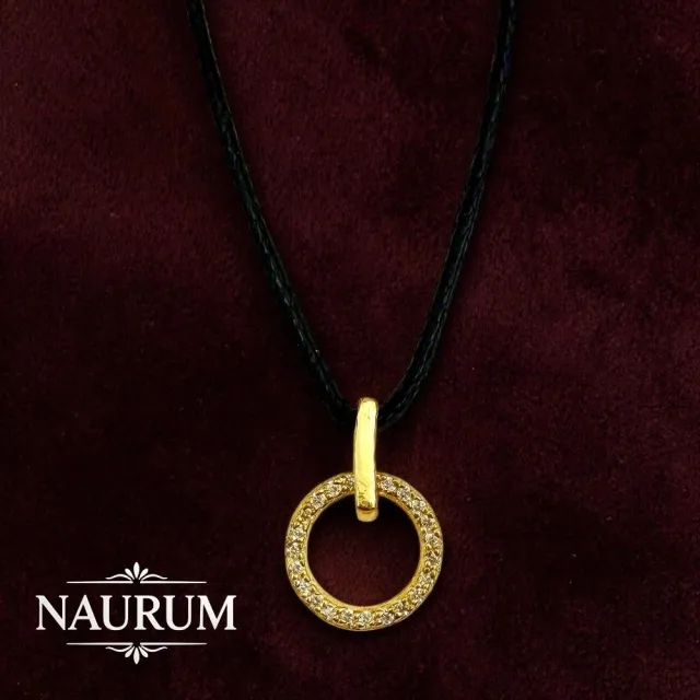 (NAURUM)黃金墜飾耀眼星光0.21錢附贈皮繩
