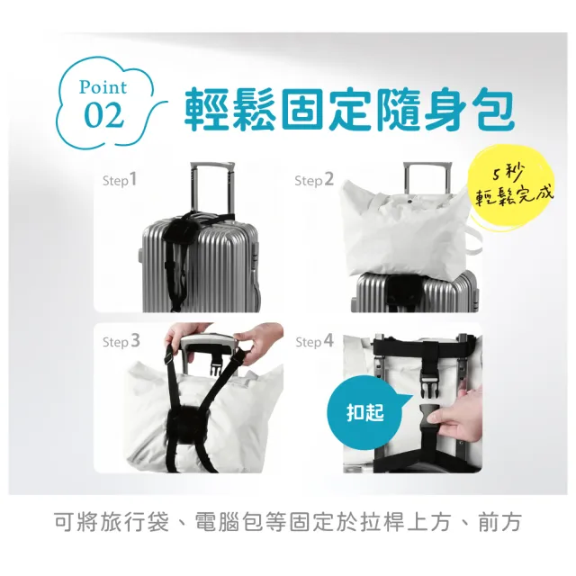 【VOLA 維菈】8字彈力行李固定帶 行李箱防爆十字打包帶 行李束帶 旅行掛帶 隨身包加固帶