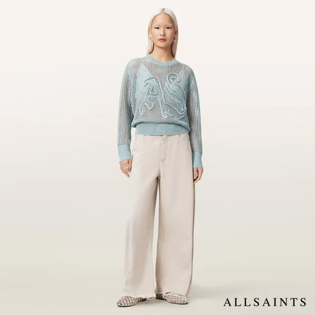 【ALLSAINTS】RAELYN 開放式針織上衣-藍 W047KEE(舒適版型)