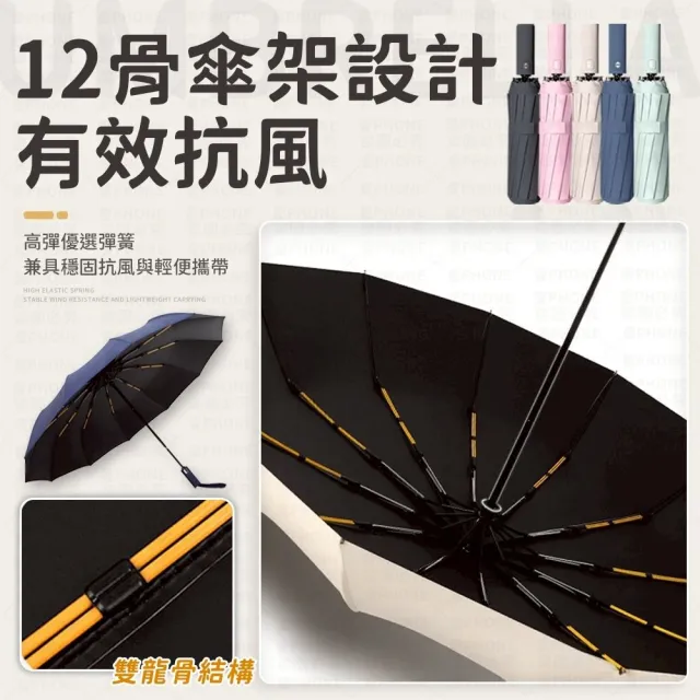 【愛Phone】雨傘 環扣自動傘 勾勾傘 自動傘 12骨自動傘 大雨傘 扣環傘 UV傘 遮陽傘 陽傘 黑膠傘 晴雨傘
