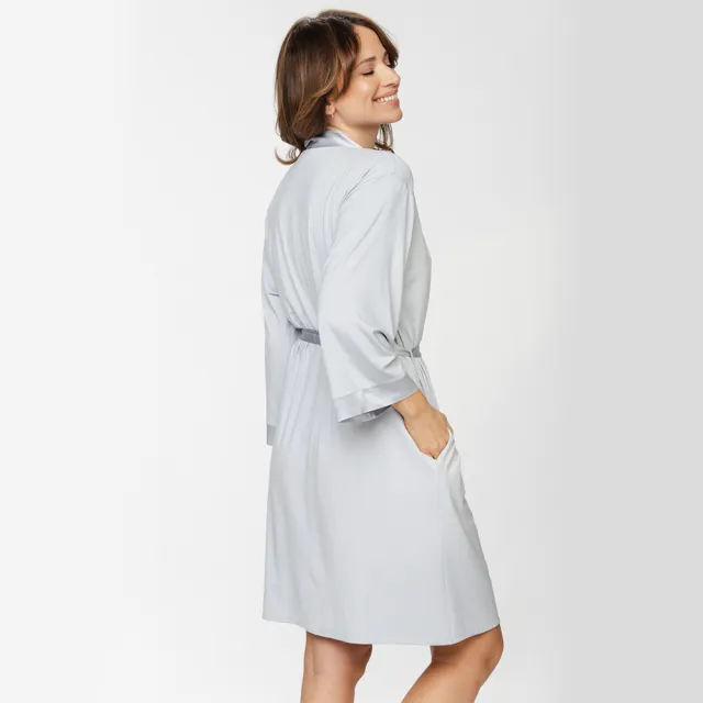 【COEMI】緞領莫代爾舒棉短外袍 舒棉居家服 性感睡衣 波蘭進口品牌 女睡衣(241S204)