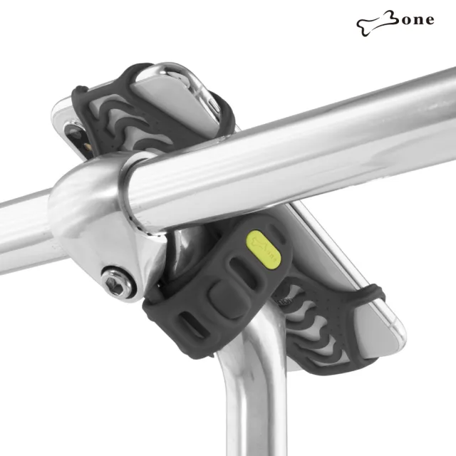 【Bone 蹦克】單車手機綁 2｜Bike Tie Pro 2- 黑  (龍頭/自行車手機支架/手機架/吸震防撞)