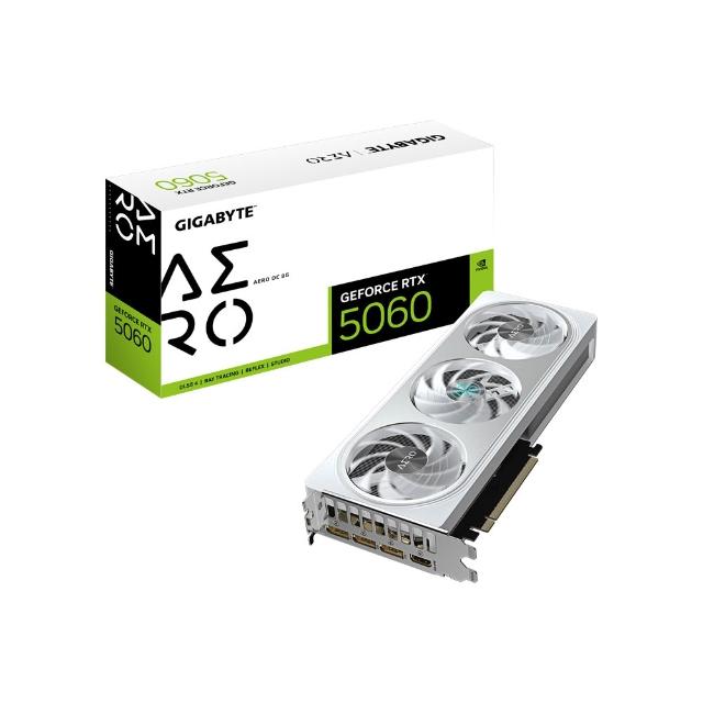【GIGABYTE 技嘉】GeForce RTX 5060 AERO OC 8G 顯示卡(GV-N5060AERO OC-8GD)