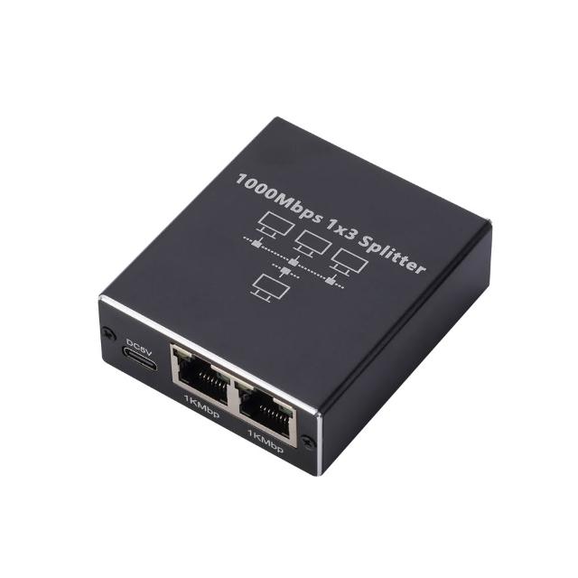 【LineQ】1KMbps網路線RJ45分配器1分3延長轉接器