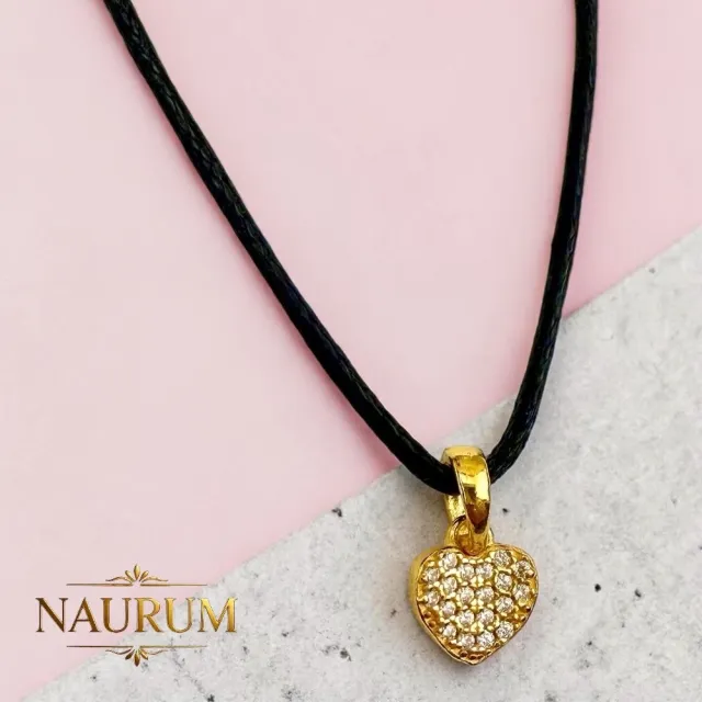 (NAURUM)黃金墜飾星語心願0.20錢附贈皮繩
