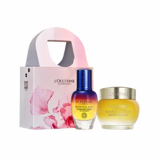 【L’Occitane 歐舒丹】官方直營 金萃蠟菊雙星組(肌活露30ml+極萃霜50ml/禮盒/送禮)