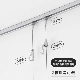 【菠蘿選畫所】天花板1.2m頂軌套組 配1.2m不鏽鋼線（鋁合金）吊圖軌道/ 畫展畫廊掛畫規劃/ 隱形式外裝皆可)