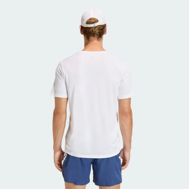 【adidas 愛迪達】Run Ess Tee M 男 T恤 運動上衣 休閒短袖 白 亞版(KB5960)