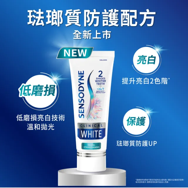 【SENSODYNE 舒酸定】進階護理 專研亮白抗敏牙膏100gX5(美白牙膏/去除牙漬/牙齒美白/抗敏感)