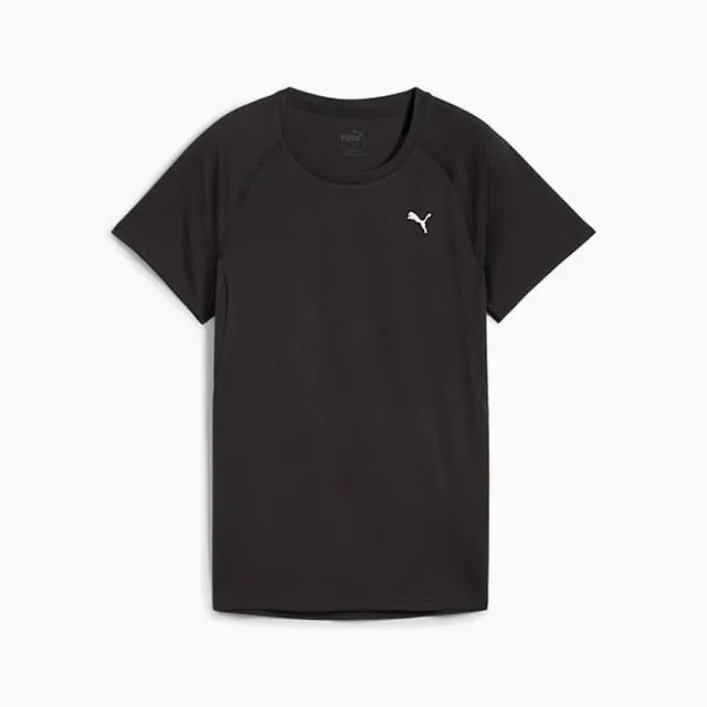 【PUMA】短袖上衣 女 訓練 慢跑 歐規 Velocity Poly 黑 52657801