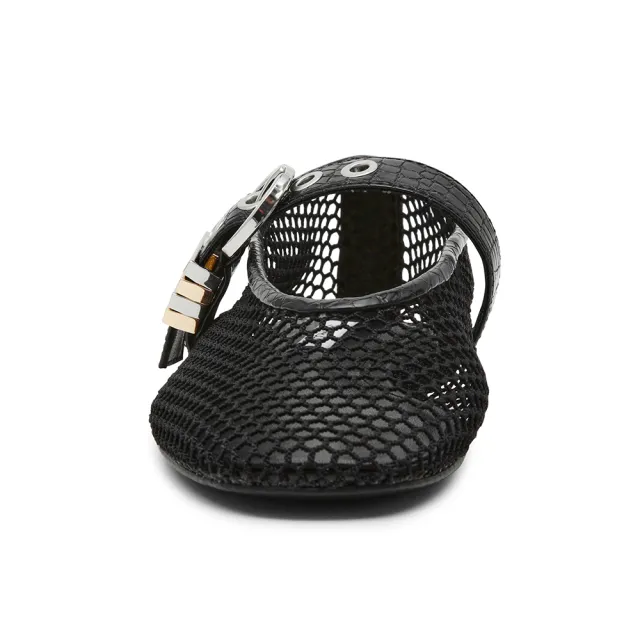 【steve madden】率性透膚網布瑪莉珍鞋 LUCIA-MESH(黑色)
