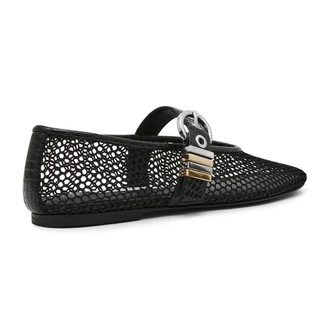 【steve madden】率性透膚網布瑪莉珍鞋 LUCIA-MESH(黑色)