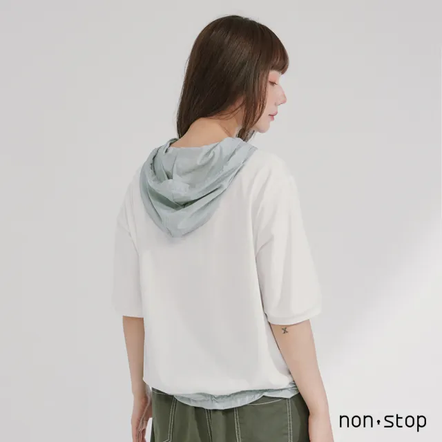 【non-stop】幸運徽章連帽T恤-2色