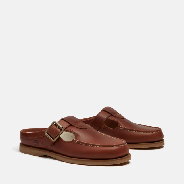 【Timberland】女款鐵鏽色Timberland R經典帆船穆勒鞋(A5MT9EM6)