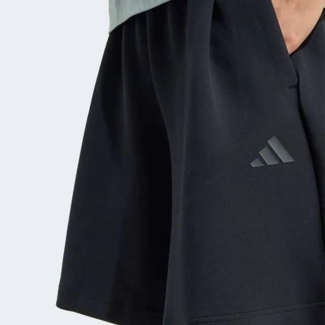 【adidas 愛迪達】W Sl Pl Sho 女 短褲 運動短褲 休閒短褲 黑 亞版 涼感(KE8838)
