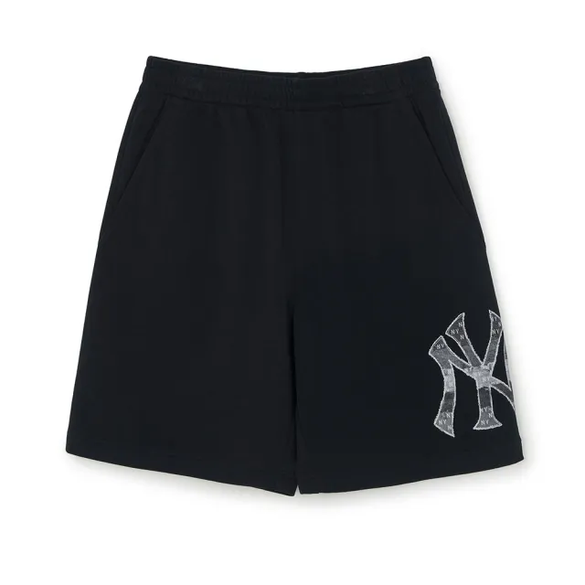 【MLB】運動休閒短褲 Monogram系列 紐約洋基隊 (3ASPM0263-50BKS)