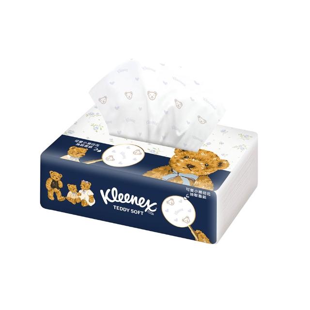 【Kleenex 舒潔】Teddy Soft小熊印花抽取面紙 100抽x6包