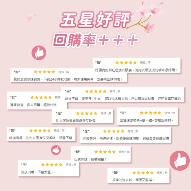 【清淨海】櫻花7+抗菌酵素洗衣膠囊-遇見初櫻 8g*24顆 6包(七大酵素/濃縮/無螢光劑/洗衣凝珠/洗衣球)