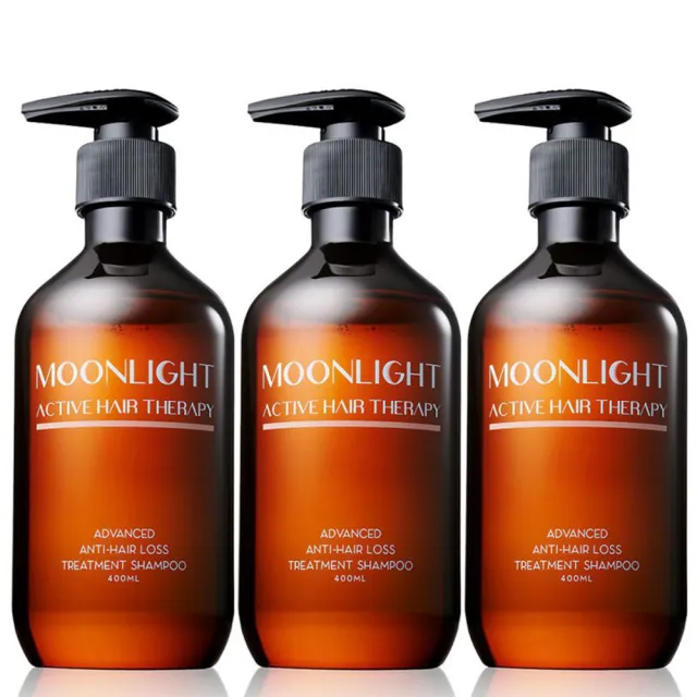 【Moonlight】3%進化版健髮豐潤洗髮精 400mL x3(脆弱落髮 易斷髮質適用)