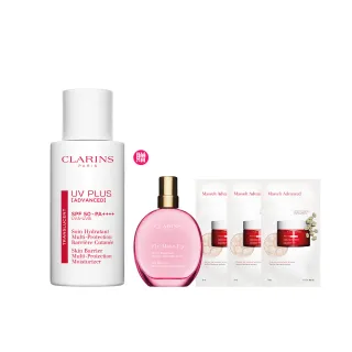 【CLARINS 克蘭詩】輕呼吸光感UV隔離露SPF50 PA++++50ml(防曬隔離 透明色/粉膚色)