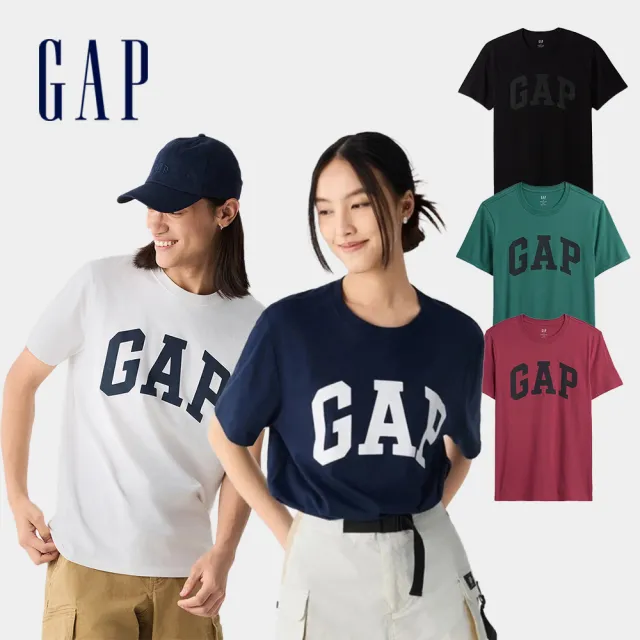 【GAP】日常柔軟Gap Logo 短袖T恤-多色任選(856659)