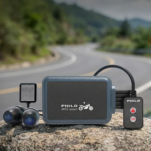 【Philo 飛樂】M92smart 無螢幕版 WiFi 1080P高畫質 雙鏡頭機車行車紀錄器(機車行車紀錄器/贈64G+GPS))