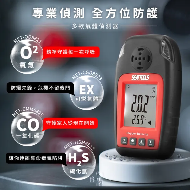 【工具王】一氧化碳濃度 氣體偵測 CO氣體 一氧化碳檢測儀 氣體偵測 630-CMM8825(co警報器 一氧化碳偵測器)