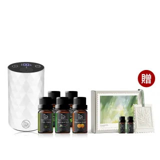 【Bonnie House 植享家】雙有機精油5ml（五入組）加馨馨香息賞香儀