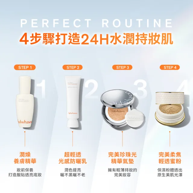 【Sulwhasoo 雪花秀】官方直營 完美珍珠光精華氣墊 二盒四蕊(柔焦版/水亮版)