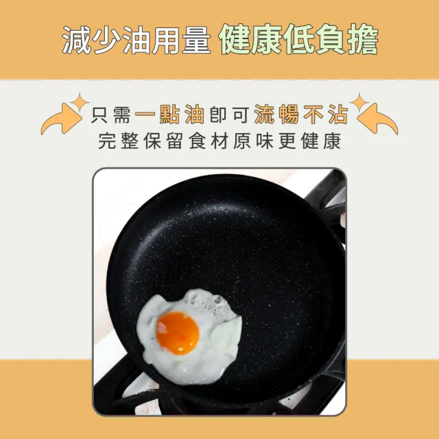 【CHEF 掌廚】森岩 鑄造不沾鍋平底鍋 24cm (IH爐/電磁爐可用)