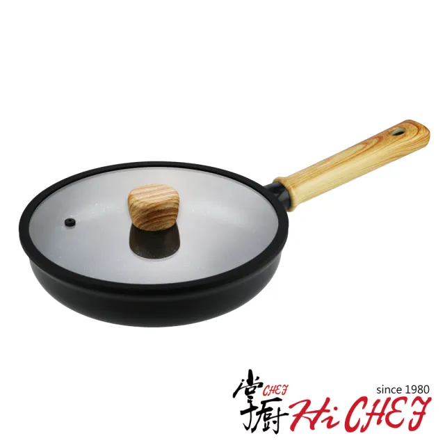 【CHEF 掌廚】森岩 鑄造不沾鍋平底鍋 24cm (IH爐/電磁爐可用)