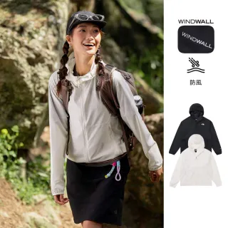 【The North Face】線上獨家款｜北面女款WINDWALL防風連帽外套 (兩款任選)