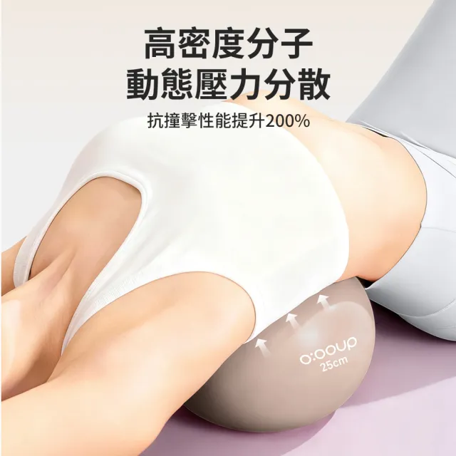 【QMVF】加厚防爆瑜珈球 25公分 皮拉提斯球 居家健身球 抗力球 按摩瑜珈球 彈力平衡球（附贈打氣筒）
