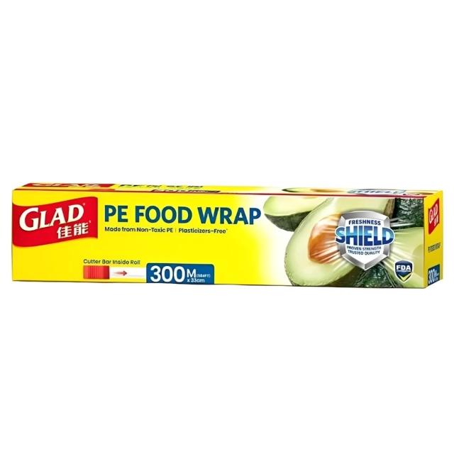 【GLAD】佳能 PE 保鮮膜 (300公尺X33公分/支)
