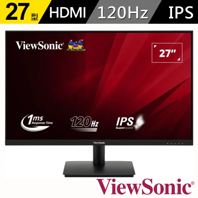 【ViewSonic 優派】5入組★VA270A-H 27型 100Hz FHD廣視角螢幕(IPS/1ms/HDMI/VGA/抗藍光/零閃頻/)