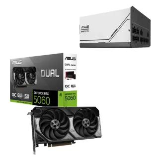【華碩】顯卡+電源組合★Dual GeForce RTX 5060 8GB OC版 顯示卡+華碩 AP-850G 金牌 850W 電源供應器