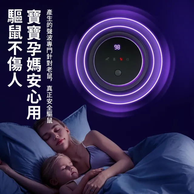家用超聲波變頻驅鼠器 物理驅蟲器 超音波滅鼠器 蟑螂/蚊蟲/老鼠/害蟲物理驅趕（嬰兒孕婦寵物安全）