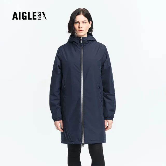 【AIGLE】防水保暖長版外套｜AG-FBM50(防水外套 防風外套 保暖外套 大衣)