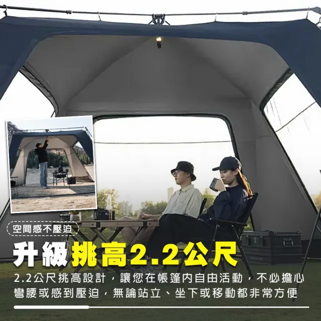 【TAS CAMP】山趣自動芎頂天幕客廳帳(帳篷 速開帳篷 升級防水膠條 防水帳蓬 四人帳篷 登山帳篷 露營 帳篷)