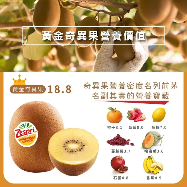 【探果籽】優選品牌★Zespri紐西蘭 黃金奇異果9-12顆/箱1kg(水果禮盒)