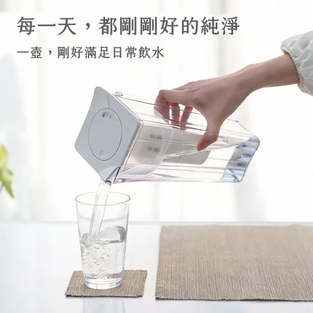 【Cleansui 可菱水】日本製-官方直營1.35L濾水壺CP012+中空絲膜濾心*1(共1壺1芯)